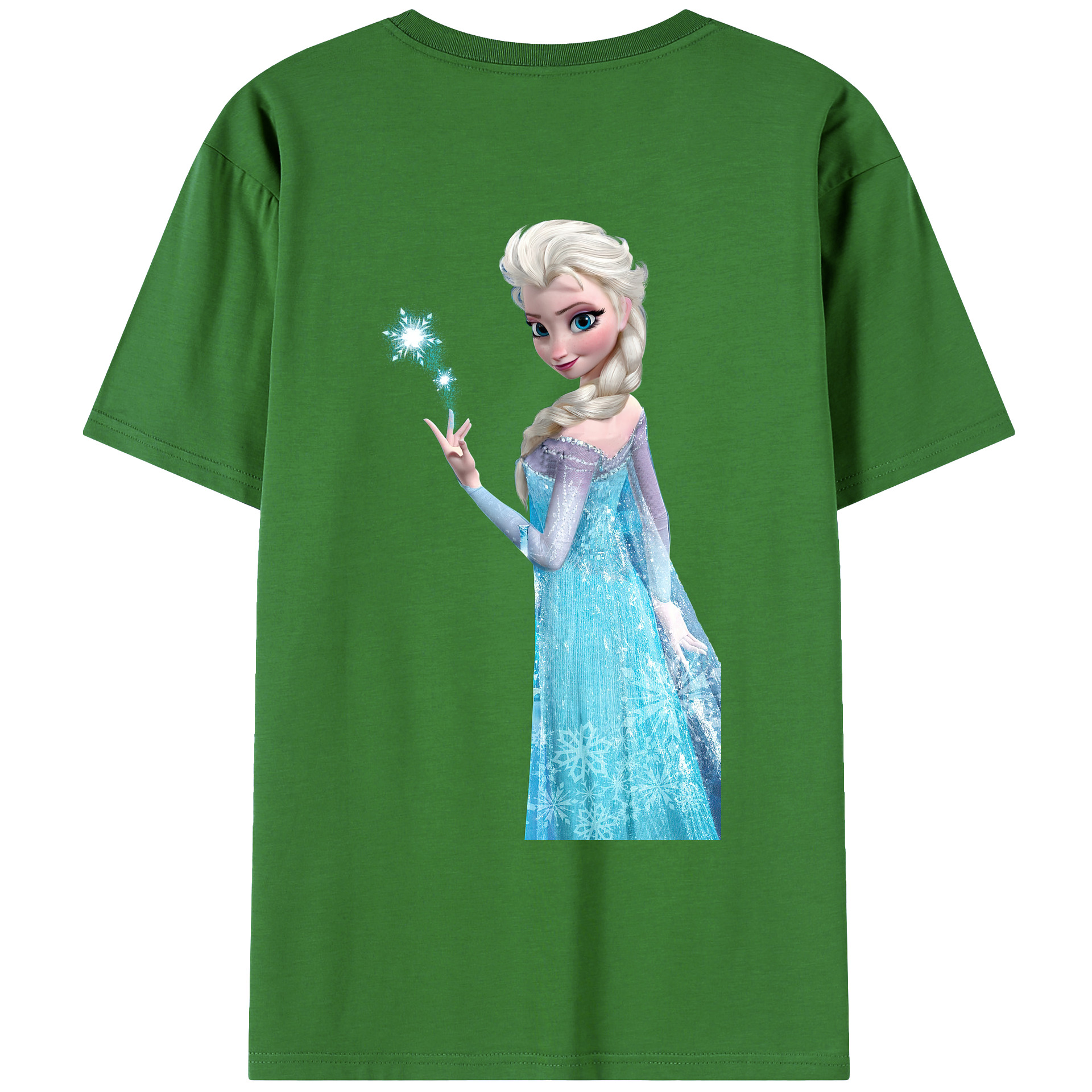 （画像用） アナと雪の女王 アンナ エルサ Frozen Anna Elsa レディース半袖Tシャツ(バックプリント)